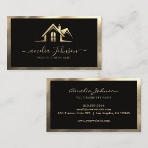 Carte De Visite Logo de Maison de Courtage Immobilier Professionne