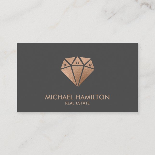 Carte De Visite Logo de maison de losange immobilier professionnel (Devant)