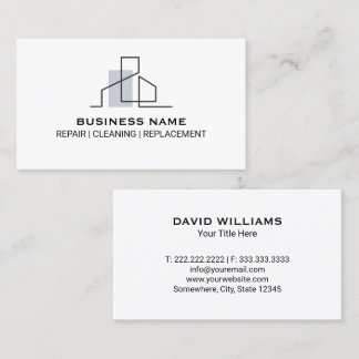 Carte De Visite Logo de maison d'état immobilier professionnel