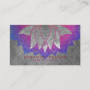 Carte De Visite Logo de mandala de fleur de lotus élégant pour pro