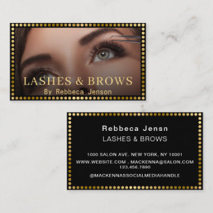 Carte De Visite Logo de maquillage Eyelash Brow Parties scintillan