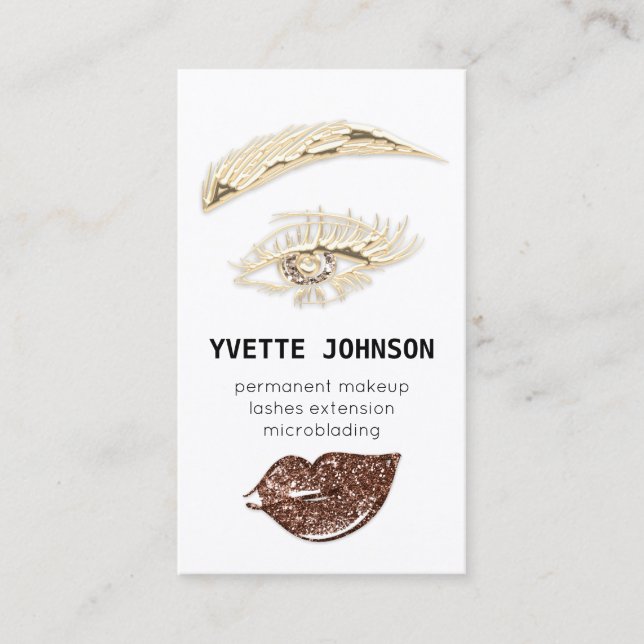 Carte De Visite Logo de maquillage permanent Lash Brow Code QR Par (Devant)
