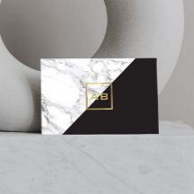 Logo de marbre géométrique moderne/Monogramme noir