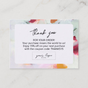 Carte De Visite Logo de marque Abstrait Art Small Business