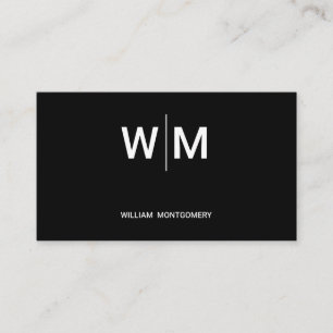 Carte De Visite Logo de marque noire   Entreprise