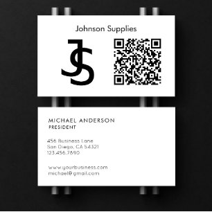 Carte De Visite Logo de monogramme personnalisé pour entreprise mo