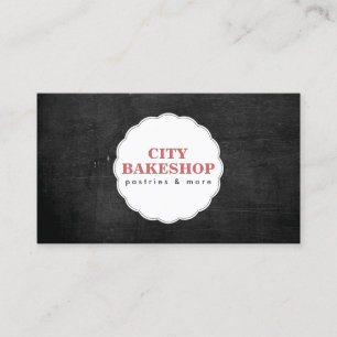 Carte De Visite LOGO de NAPPERON de BOULANGERIE sur le BOIS NOIR