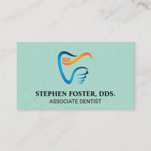 Carte De Visite Logo de nettoyage des dents Santé dentaire