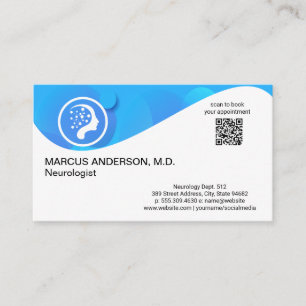 Carte De Visite Logo de neurologie Code QR personnalisé