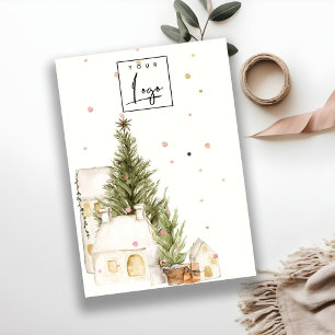 Carte De Visite Logo de Noël Maison de neige Porte-bébé