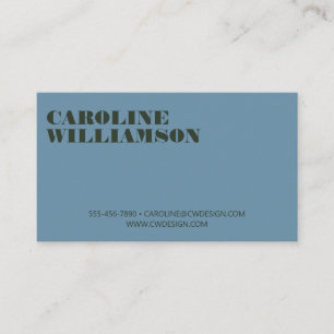 Carte De Visite Logo de nom minimaliste minimaliste vert bleu cont
