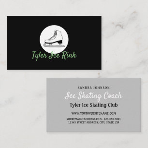 Carte De Visite Logo De Patinage Sur Glace, Patinage Sur Glace, Co