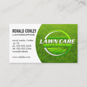Carte De Visite Logo de paysage   Service de pelouse