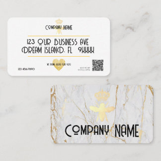 Carte De Visite Logo de petite entreprise CŒUR personnalisé Merci
