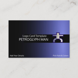 Carte De Visite Logo de Petroglyph Man