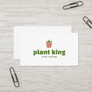 Carte De Visite Logo de plante en pot Magasin de plantes ou marq