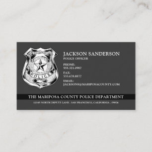 Carte De Visite Logo de police Police Police Service