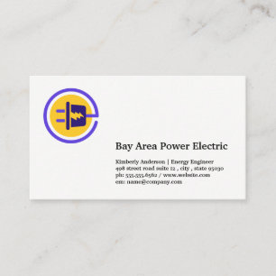 Carte De Visite Logo de prise électrique Énergie