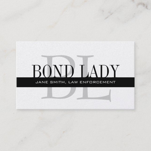 Carte De Visite Logo de professionnel de monogramme de police (Devant)