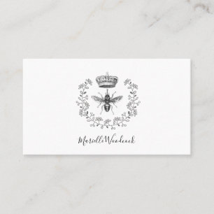 Carte De Visite Logo De Queen Bee Et Crown Laurel