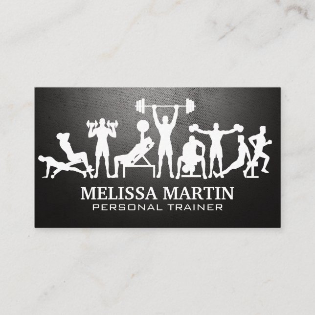 Carte De Visite Logo de remise en forme | Formateur personnel (Devant)