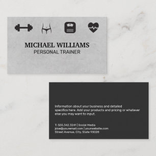 Carte De Visite Logo de remise en forme   Formateur personnel