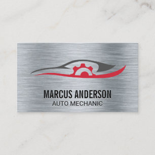 Carte De Visite Logo de réparation automatique   Arrière - plan br