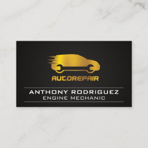 Carte De Visite Logo de réparation automatique mécanique   Wrench 