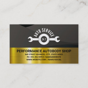 Carte De Visite Logo de réparation automobile Clés   Technicien Mé