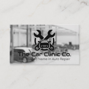 Carte De Visite Logo de réparation mécanique   Garage