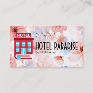 Carte De Visite Logo de réservation d'hôtel Chambre Petit-déjeun