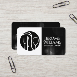Carte De Visite Logo de restaurant   Bar à cocktails