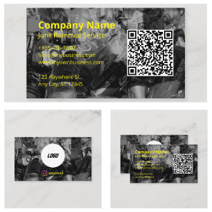 Carte De Visite Logo de retrait de déchets commerciaux
