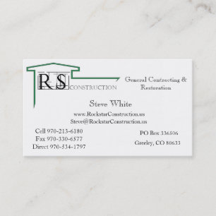 Carte De Visite Logo de ROCKSTAR, construction de Rockstar, Éric