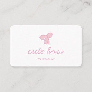 Carte De Visite Logo de Ruban Mignon Marque de Boutique ou de Be