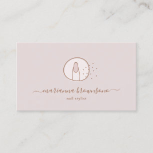Carte De Visite Logo de salon de beauté styliste ongulaire minimal