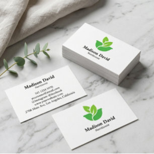 Carte De Visite Logo de santé personnalisé pour diététiste nutriti