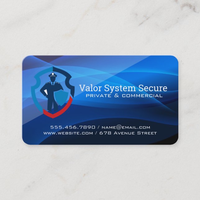 Carte De Visite Logo de sécurité | Agence de protection (Devant)