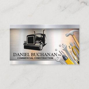 Carte De Visite Logo de semi-camion   Outils matériels