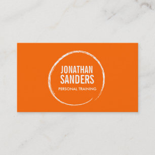 Carte De Visite LOGO DE SKETCH DU FORMATEUR PERSONNEL sur Orange