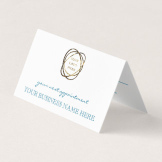 Carte De Visite Logo de société personnalisé turquoise élégant mod
