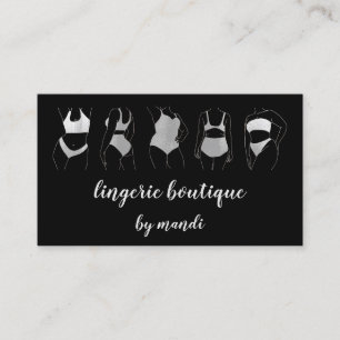 Carte De Visite Logo de soins du corps Code QR Bikini Sous-vêtemen