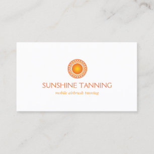 CARTE DE VISITE LOGO DE SOLEIL ORANGE MODERNE
