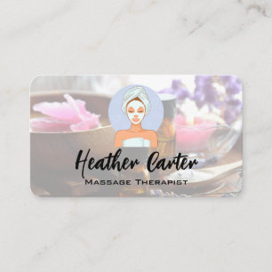 Carte De Visite Logo de Spa de Massage