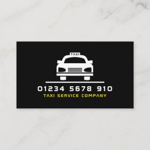 Carte De Visite Logo de taxi blanc, tarif