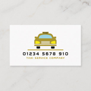 Carte De Visite Logo de taxi Gold, tarif
