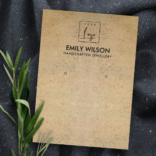 CARTE DE VISITE LOGO DE TEXTURE DE TERRACOTTE RUSTIQUE ÉCRAN