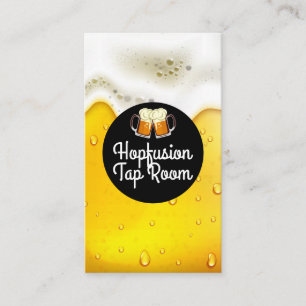 Carte De Visite Logo de toast en verre de bière   Brasserie