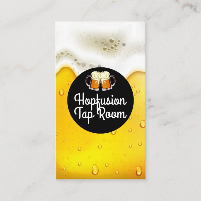 Carte De Visite Logo de toast en verre de bière | Brasserie (Devant)
