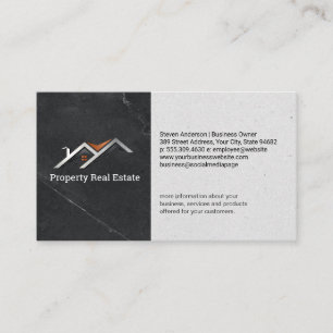 Carte De Visite Logo de toit de biens immobiliers